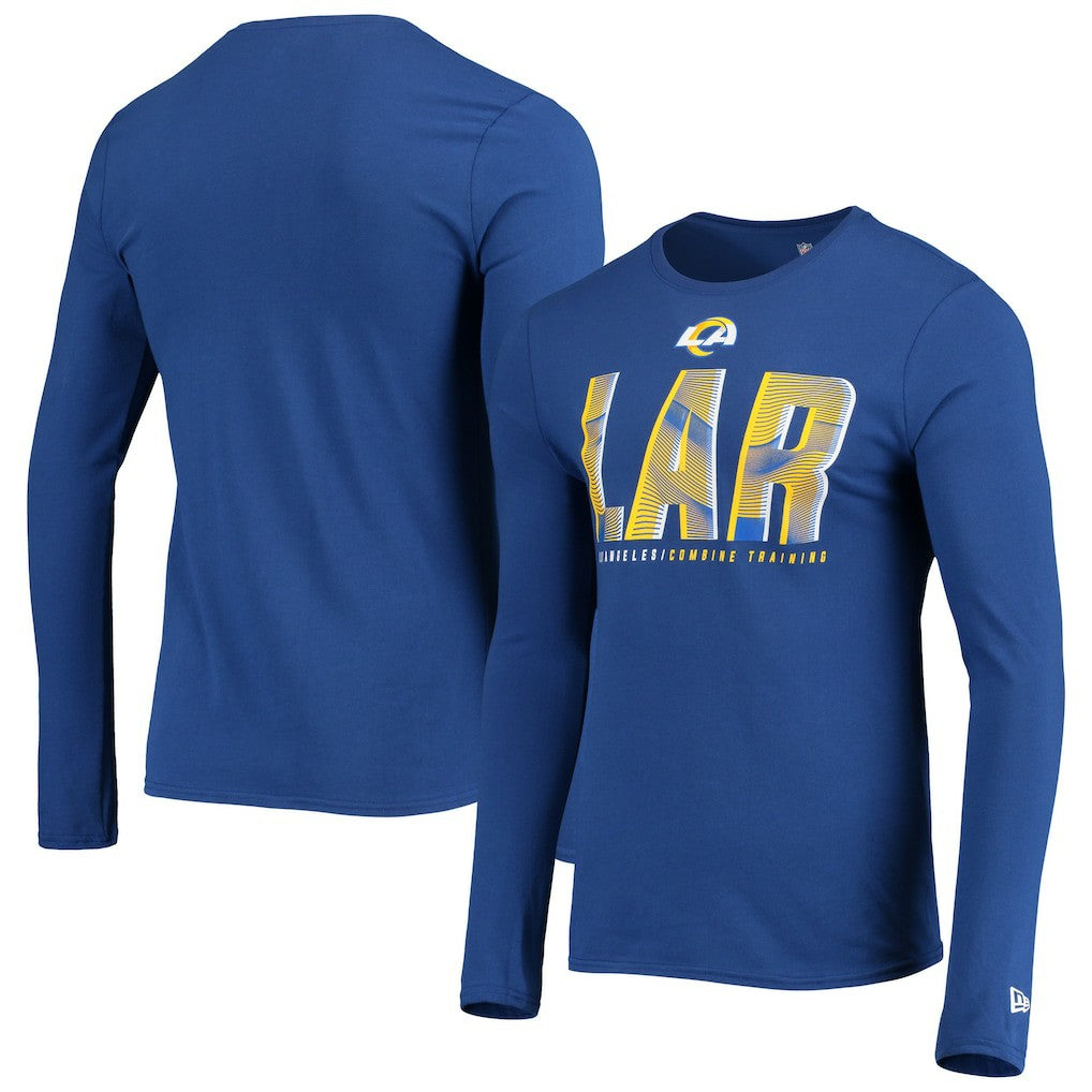 Los Angeles Rams New Era Combine Authentic Static Abbreviation Long Sleeve T-Shirt Royal | NFL