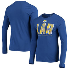 Los Angeles Rams New Era Combine Authentic Static Abbreviation Long Sleeve T-Shirt Royal | NFL