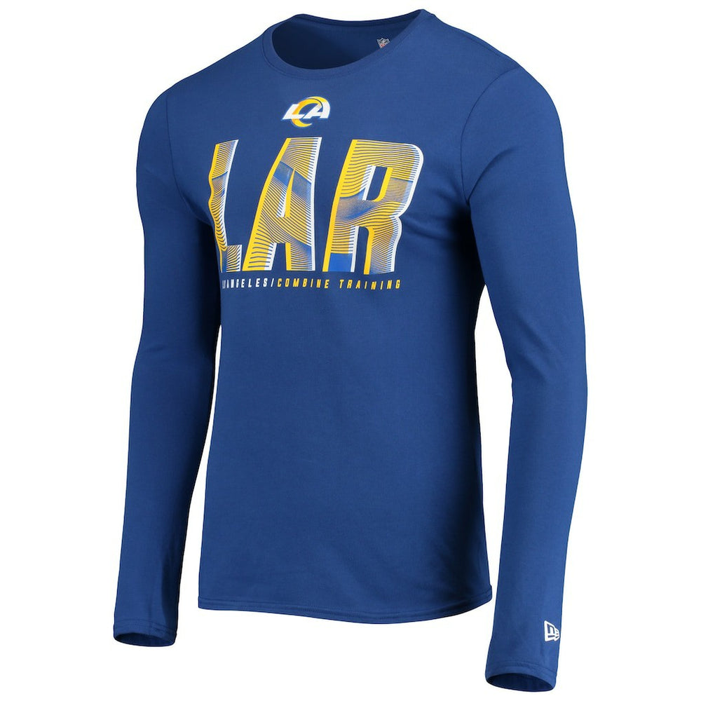 Los Angeles Rams New Era Combine Authentic Static Abbreviation Long Sleeve T-Shirt Royal | NFL