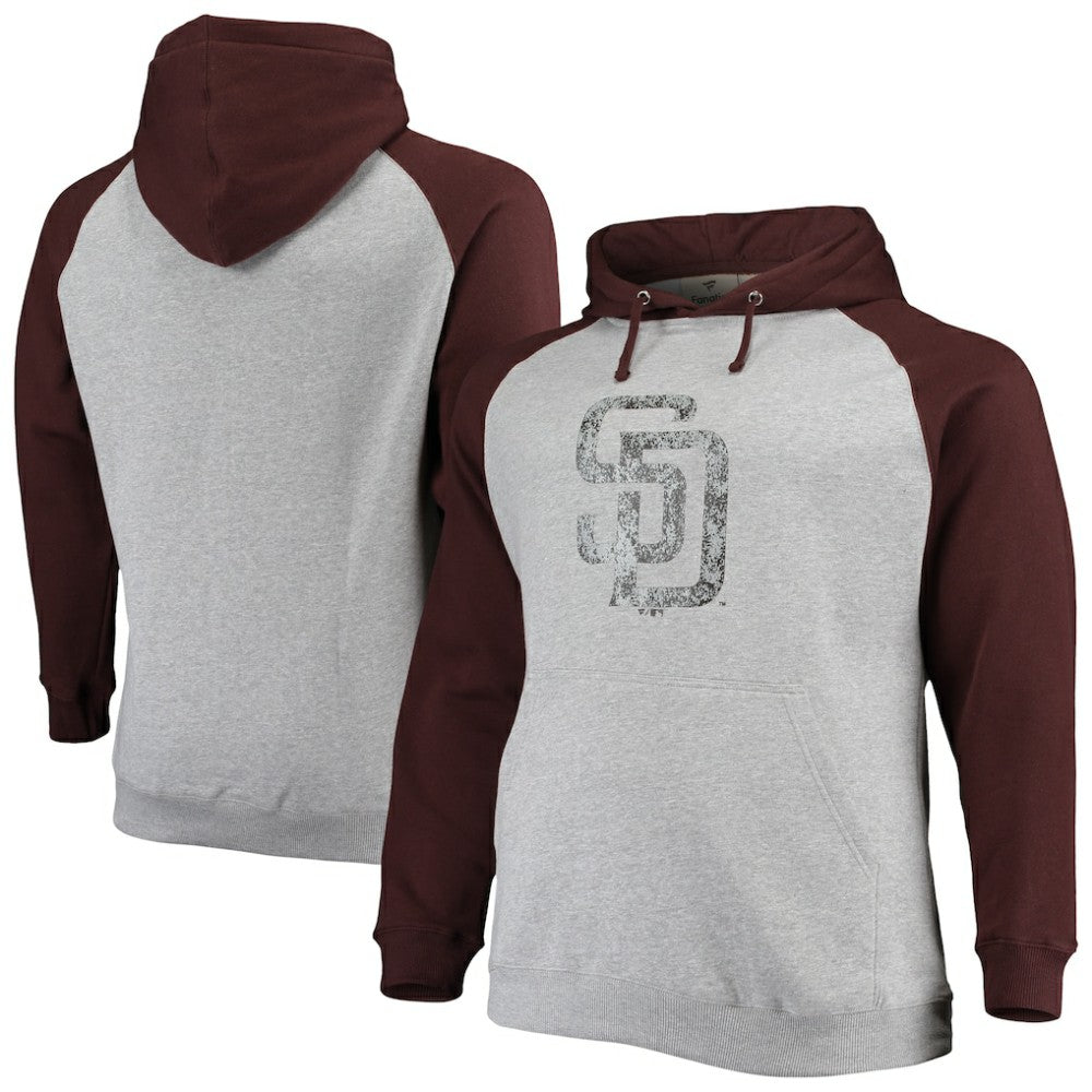 San Diego Padres Fanatics Big & Tall Raglan Pullover Hoodie - MLB