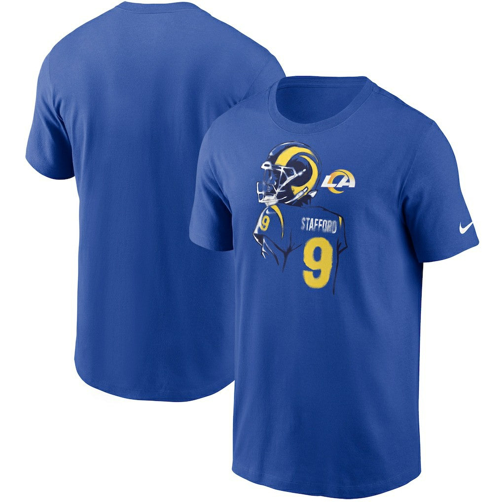 Matthew Stafford Los Angeles Rams Player Graphic T-Shirt Royal | Nike for Sale