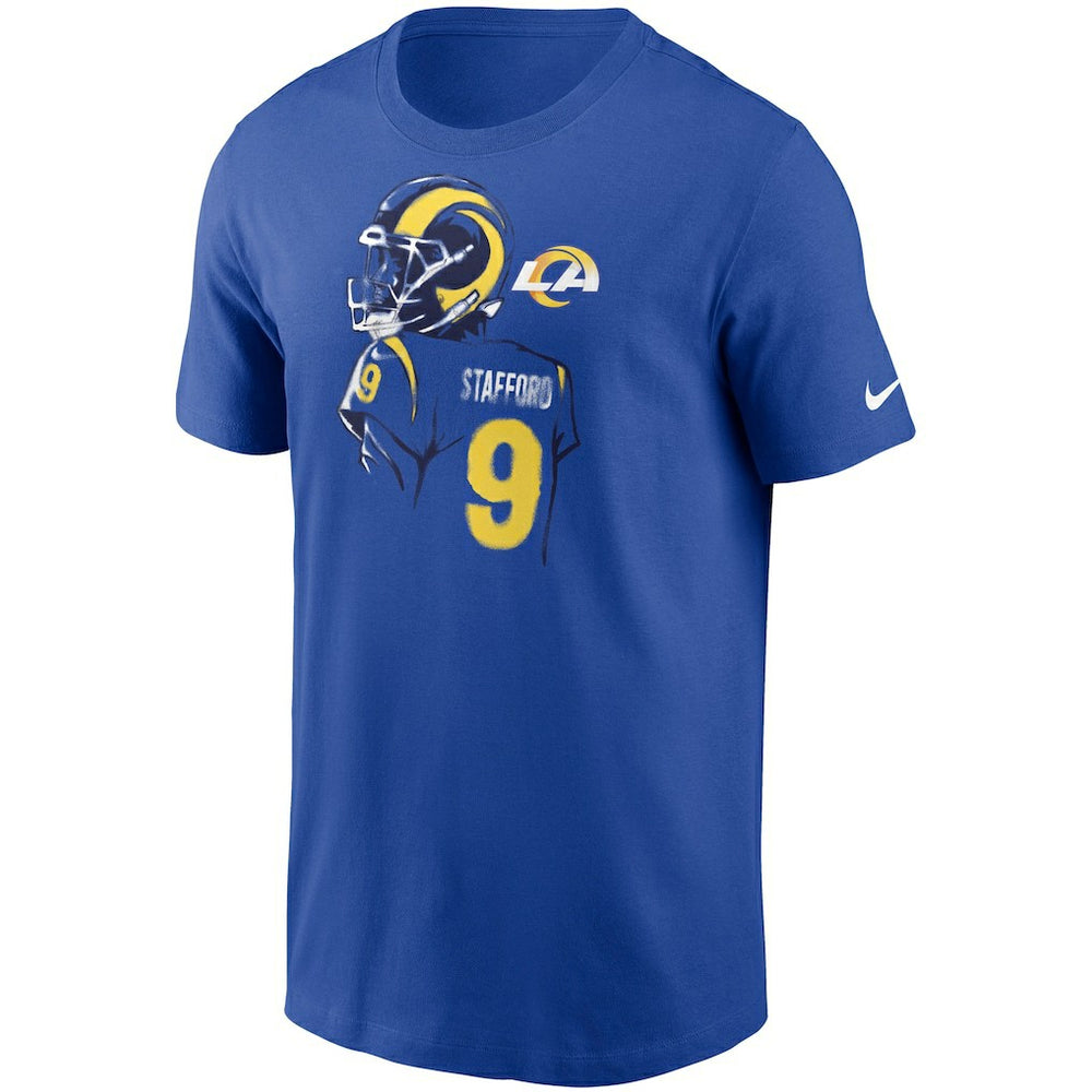 Matthew Stafford Los Angeles Rams Player Graphic T-Shirt Royal | Nike for Sale
