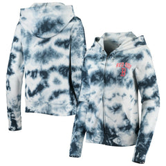 Boston Red Sox New Era Women's Tie-Dye Fleece Full-Zip Hoodie - MLB