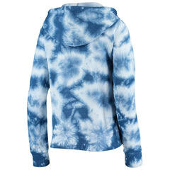 Chicago Cubs New Era Women's Tie-Dye Fleece Full-Zip Hoodie - MLB