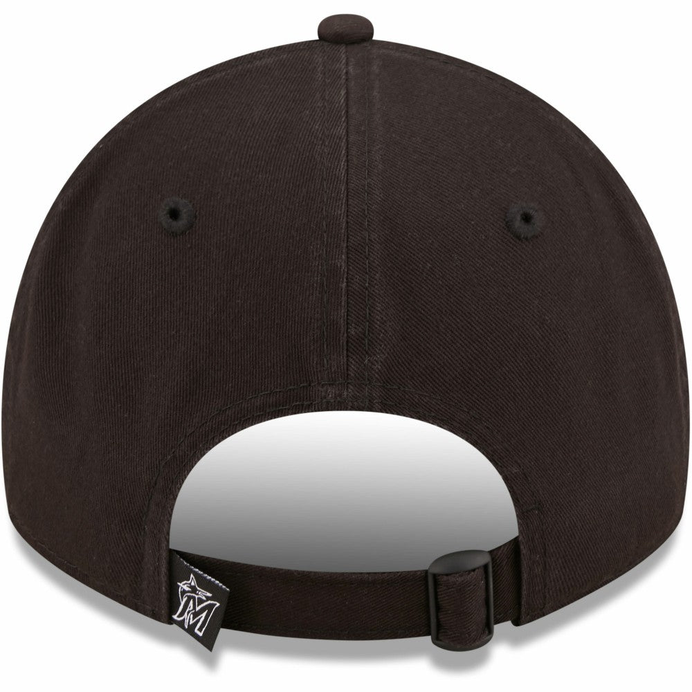 Miami Marlins New Era Black On Black Core Classic 2.0 9TWENTY Adjustable Hat Hats - MLB