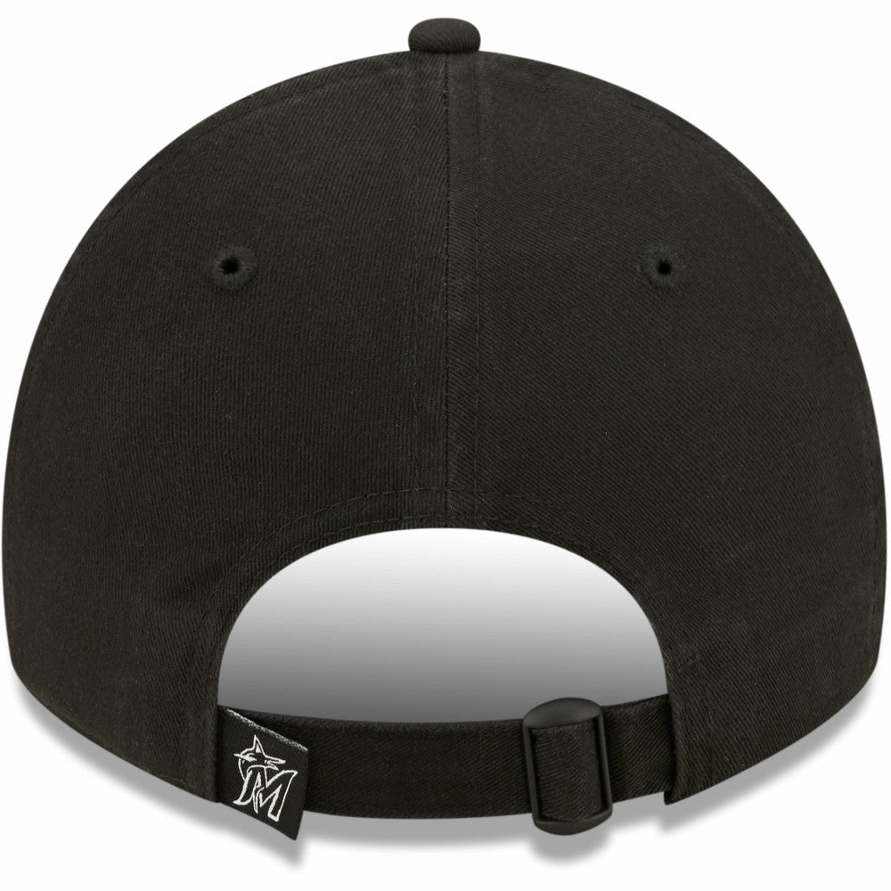 Miami Marlins New Era Women's Black on Black Core Classic II 9TWENTY Adjustable Hat Hats - MLB
