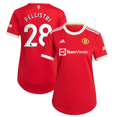 Facundo Pellistri Manchester United Women's 2021/22 Home Replica Player Jersey Red | Adidas