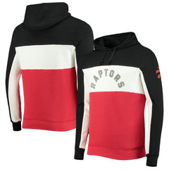Toronto Raptors Junk Food Wordmark Colorblock Fleece Pullover Hoodie Black/White - NBA