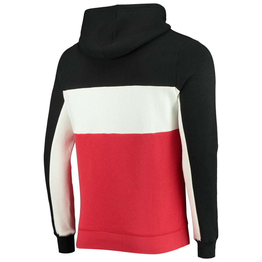 Toronto Raptors Junk Food Wordmark Colorblock Fleece Pullover Hoodie Black/White - NBA