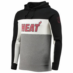 Miami Heat Junk Food Wordmark Colorblock Fleece Pullover Hoodie Black/White - NBA