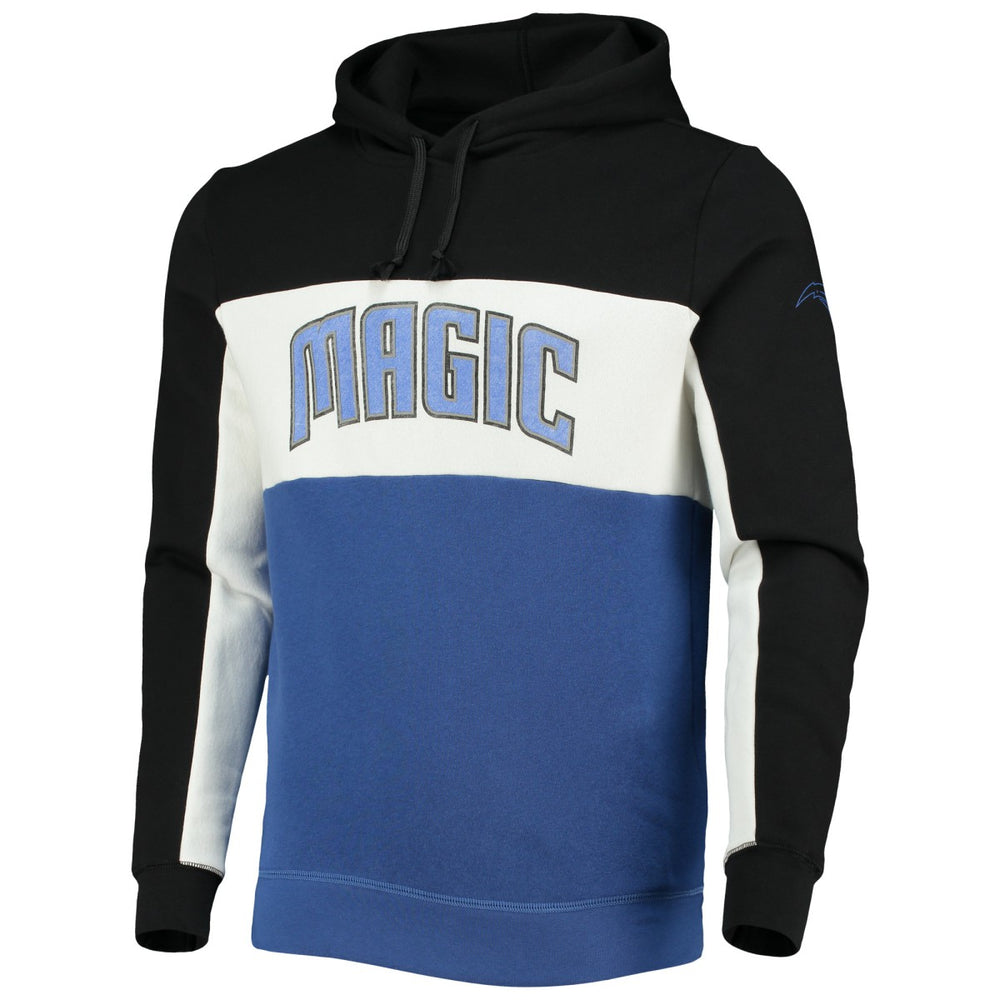 Orlando Magic Junk Food Wordmark Colorblock Fleece Pullover Hoodie Black/White - NBA