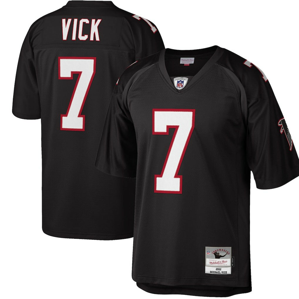Michael Vick Atlanta Falcons Big & Tall 2002 Retired Player Replica Jersey Black | Mitchell & Ness