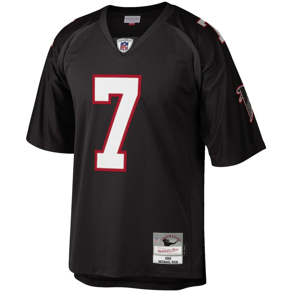 Michael Vick Atlanta Falcons Big & Tall 2002 Retired Player Replica Jersey Black | Mitchell & Ness