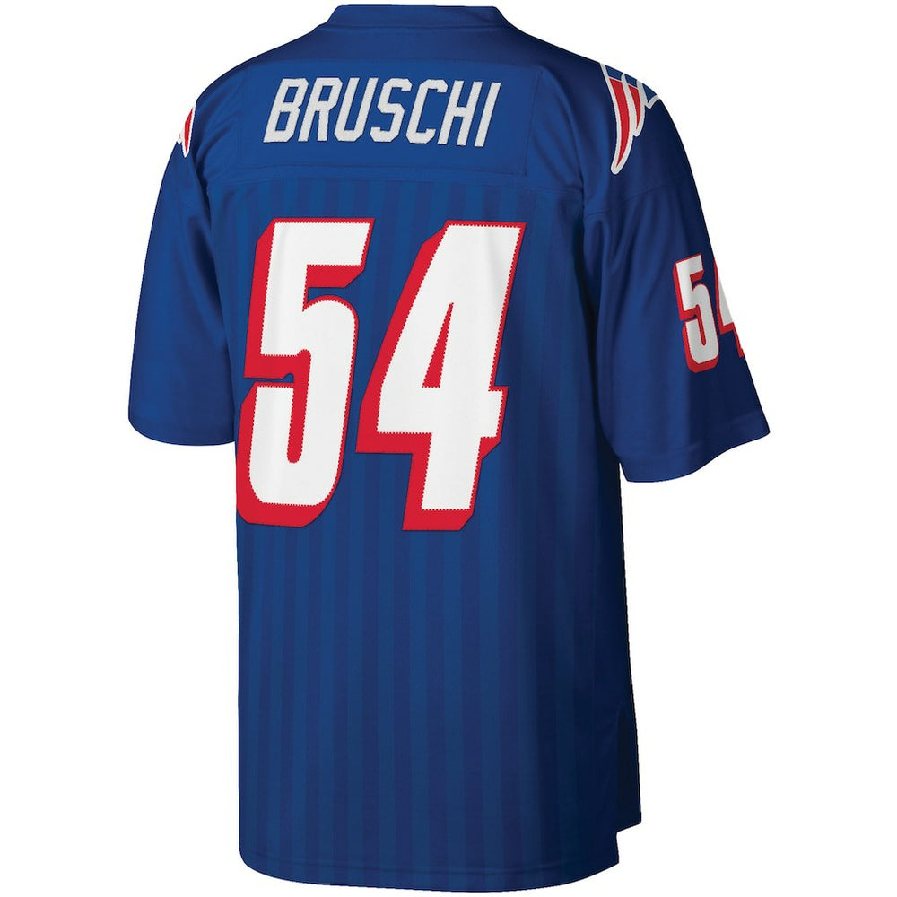 Tedy Bruschi New England Patriots Big & Tall 1996 Retired Player Replica Jersey Royal | Mitchell & Ness