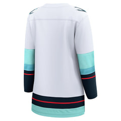Seattle Kraken Fanatics Women's Away Breakaway Jersey - White - NHL