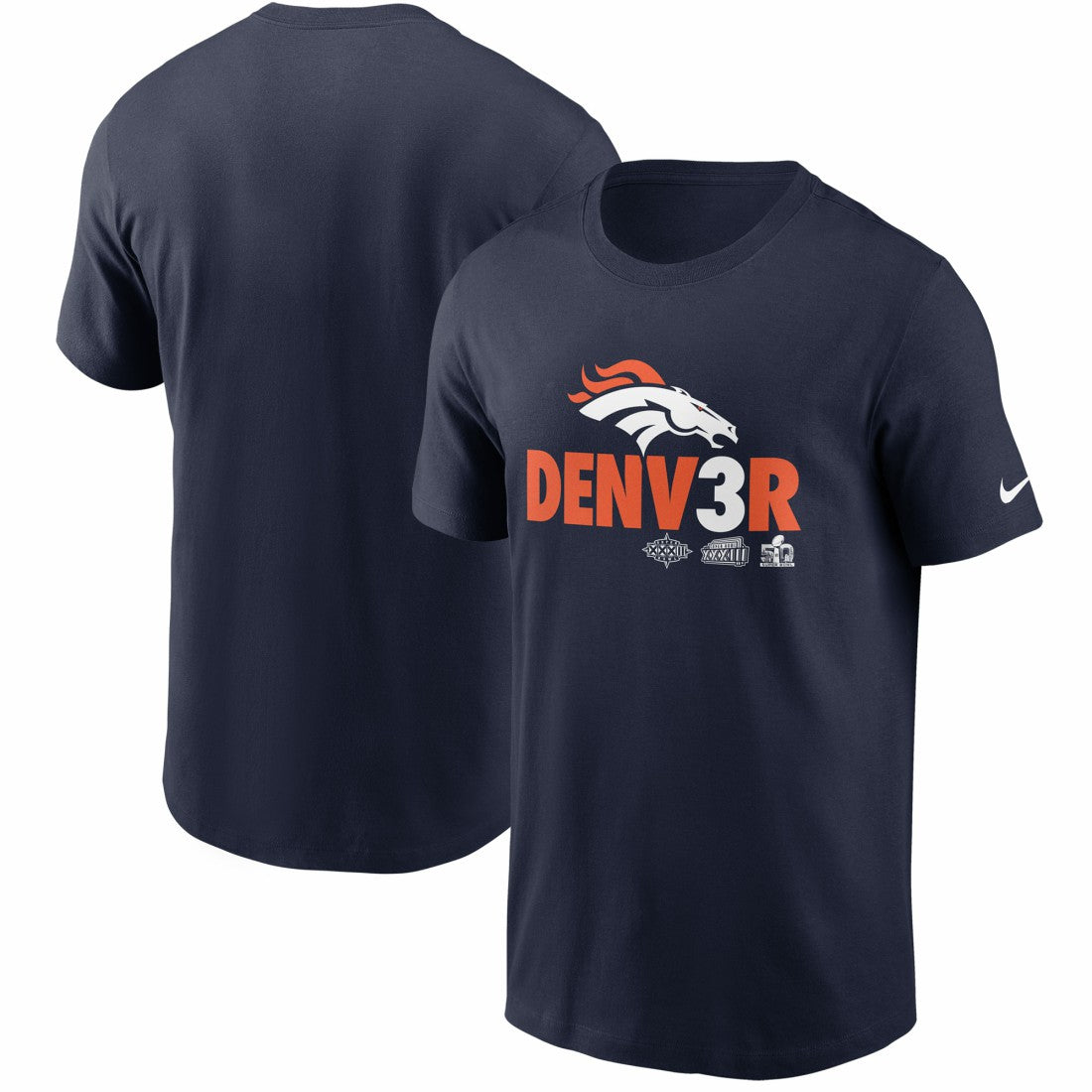 Denver Broncos Hometown Collection Denv3r T-Shirt Navy | Nike for Sale