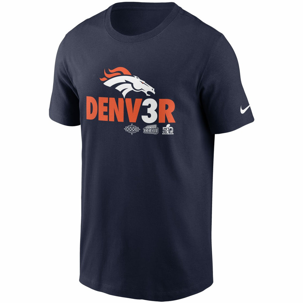 Denver Broncos Hometown Collection Denv3r T-Shirt Navy | Nike for Sale