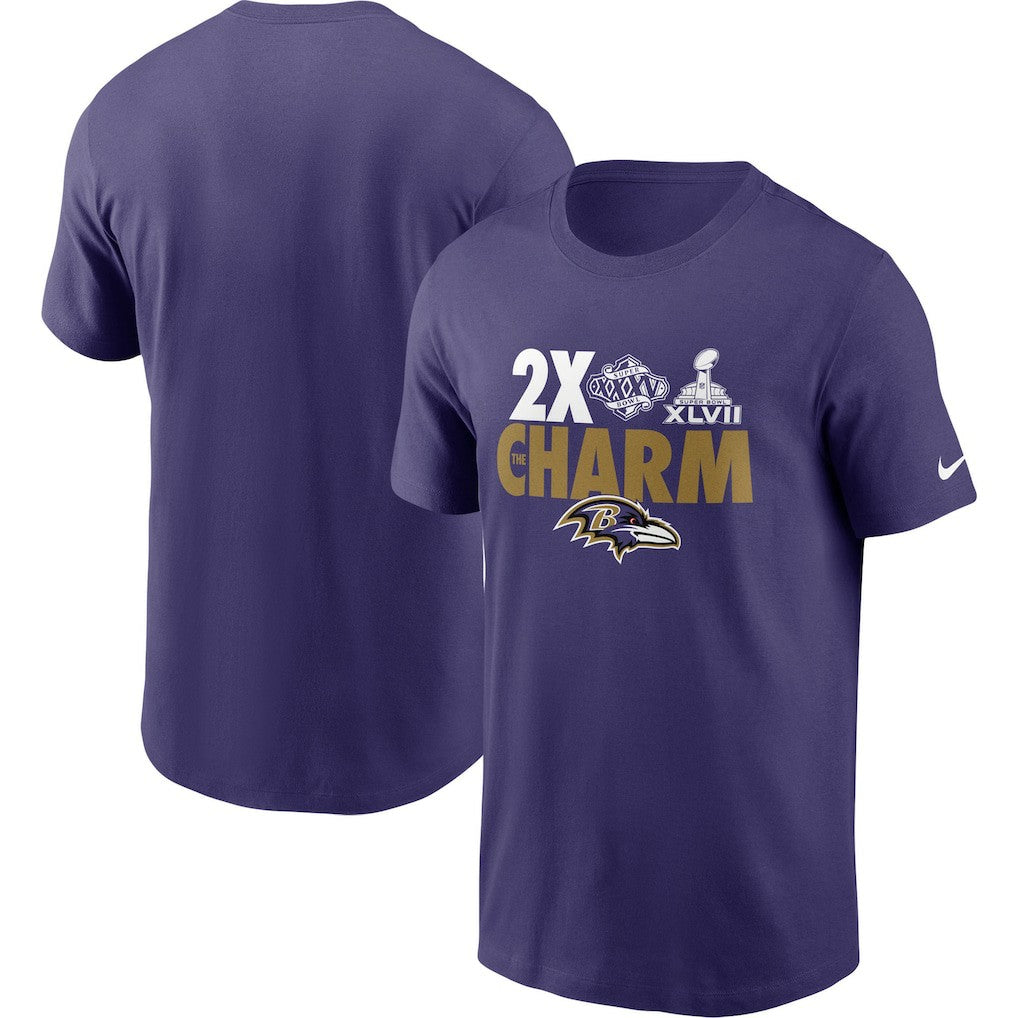 Baltimore Ravens Hometown Collection 2x Super Bowl Champions T-Shirt Purple | Nike for Sale