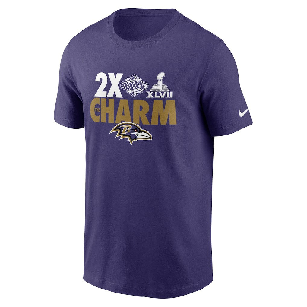 Baltimore Ravens Hometown Collection 2x Super Bowl Champions T-Shirt Purple | Nike for Sale