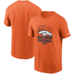 Denver Broncos Hometown Collection 5,280 T-Shirt Orange | Nike for Sale