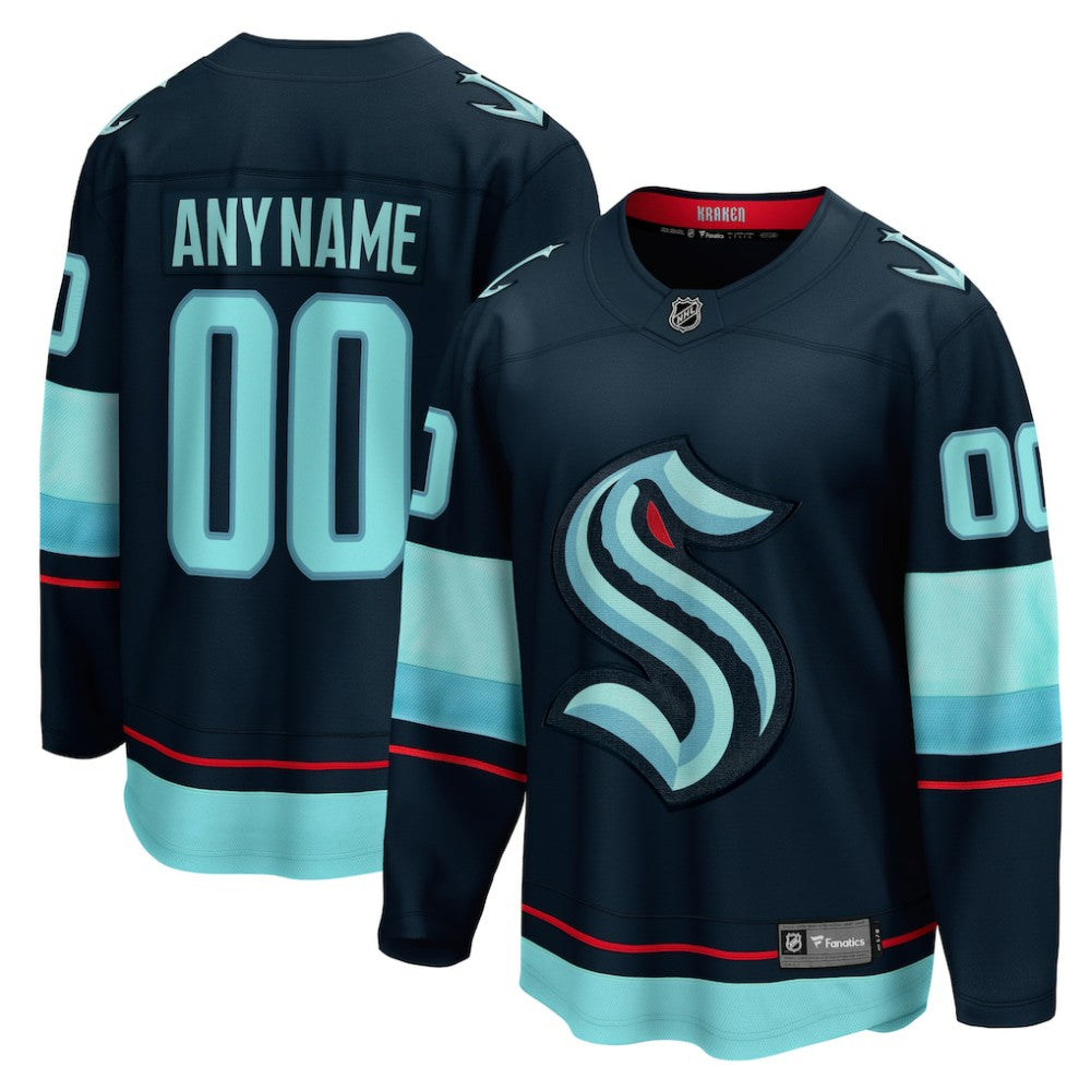 Seattle Kraken Fanatics Home Breakaway Custom Jersey - Deep Sea Blue - NHL