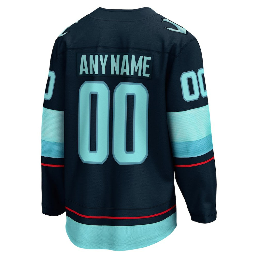 Seattle Kraken Fanatics Home Breakaway Custom Jersey - Deep Sea Blue - NHL