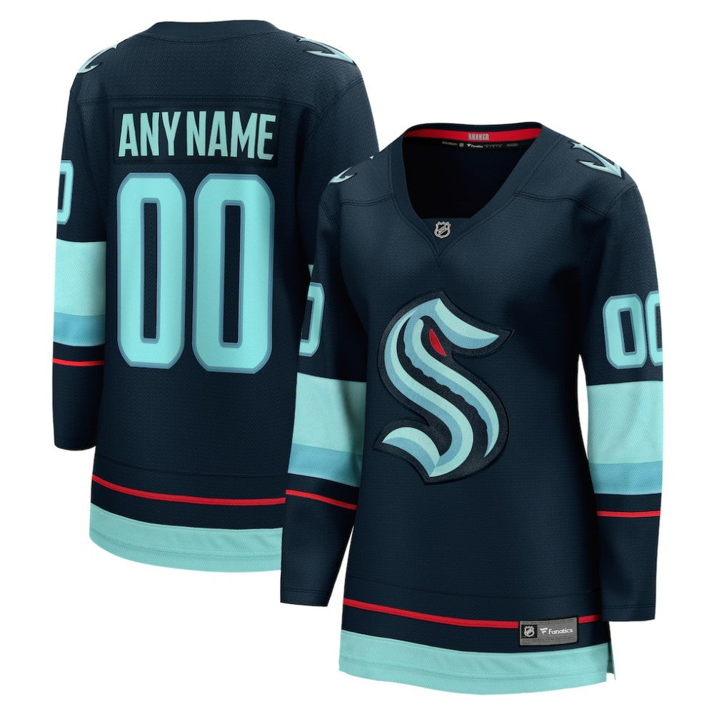 Seattle Kraken Fanatics Women's Home Breakaway Custom Jersey - Deep Sea Blue - NHL