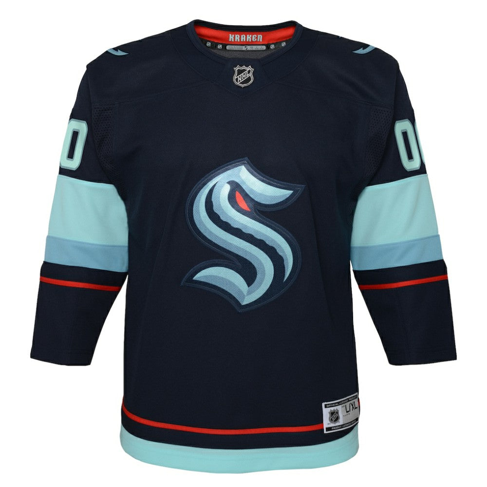 Seattle Kraken Youth Home Premier Custom Jersey - Navy - NHL