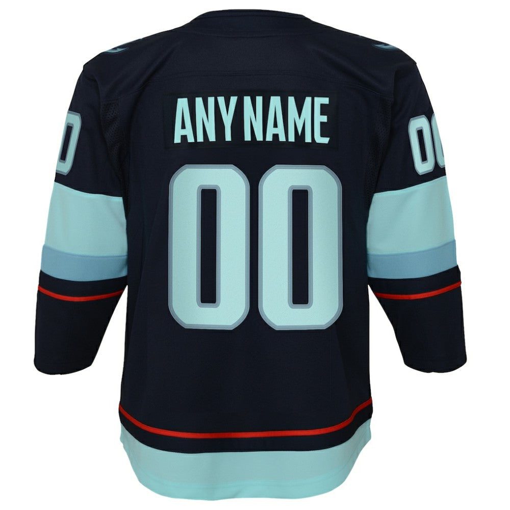 Seattle Kraken Youth Home Premier Custom Jersey - Navy - NHL