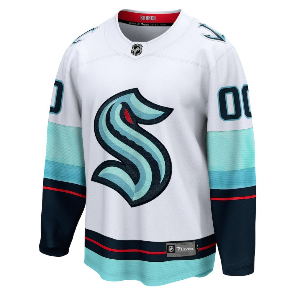 Seattle Kraken Fanatics Away Breakaway Custom Jersey - White - NHL