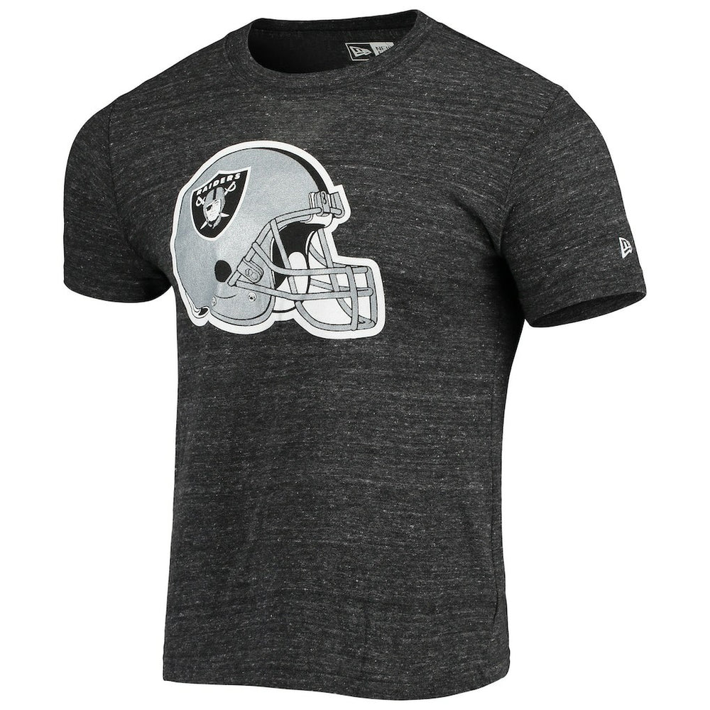 Las Vegas Raiders New Era Helmet Logo Tri-Blend T-Shirt Black | NFL