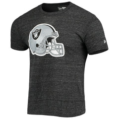 Las Vegas Raiders New Era Helmet Logo Tri-Blend T-Shirt Black | NFL