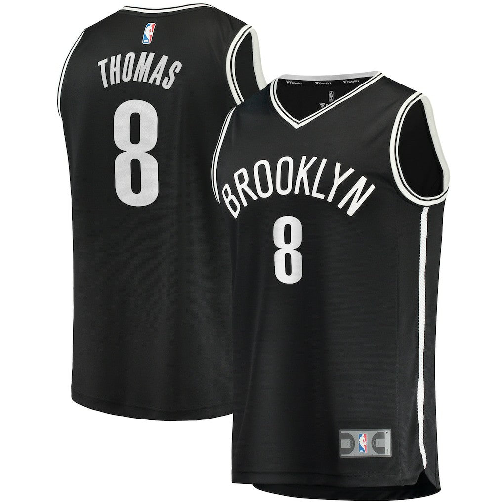 Cam Thomas Brooklyn Nets 2021 NBA Draft First Round Pick Fast Break Replica Jersey Black Icon Edition - NBA