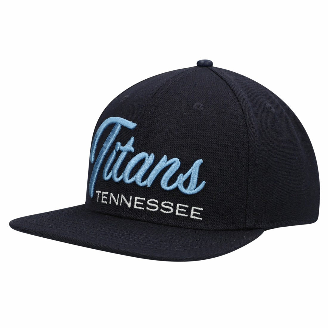 Tennessee Titans Pro Standard Script Wordmark Snapback Hat Navy | NFL