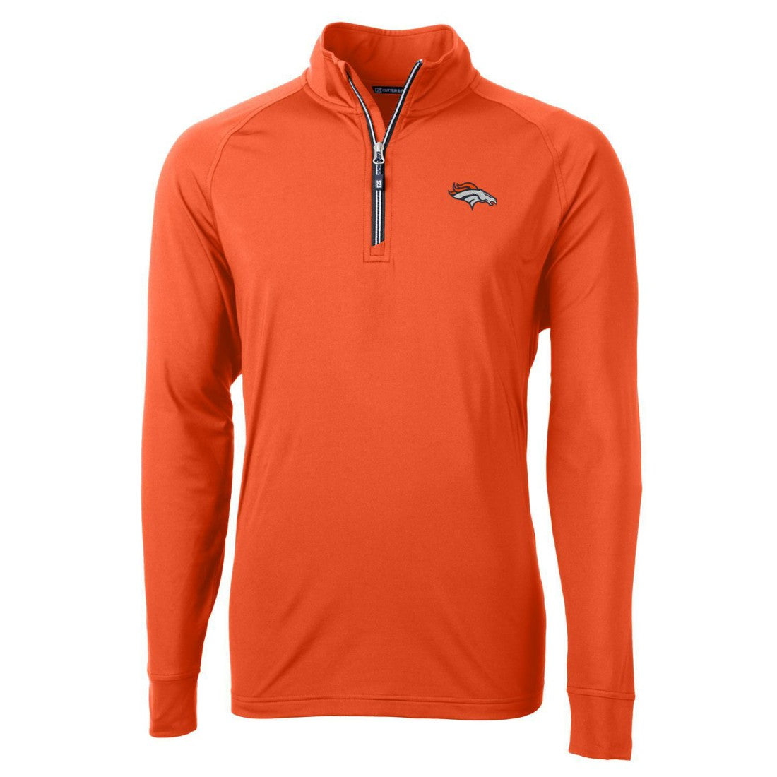 Denver Broncos Cutter & Buck Adapt Eco Knit Quarter-Zip Pullover Jacket Orange | NFL