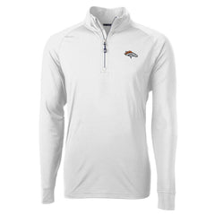 Denver Broncos Cutter & Buck Adapt Eco Knit Quarter-Zip Pullover Jacket White | NFL