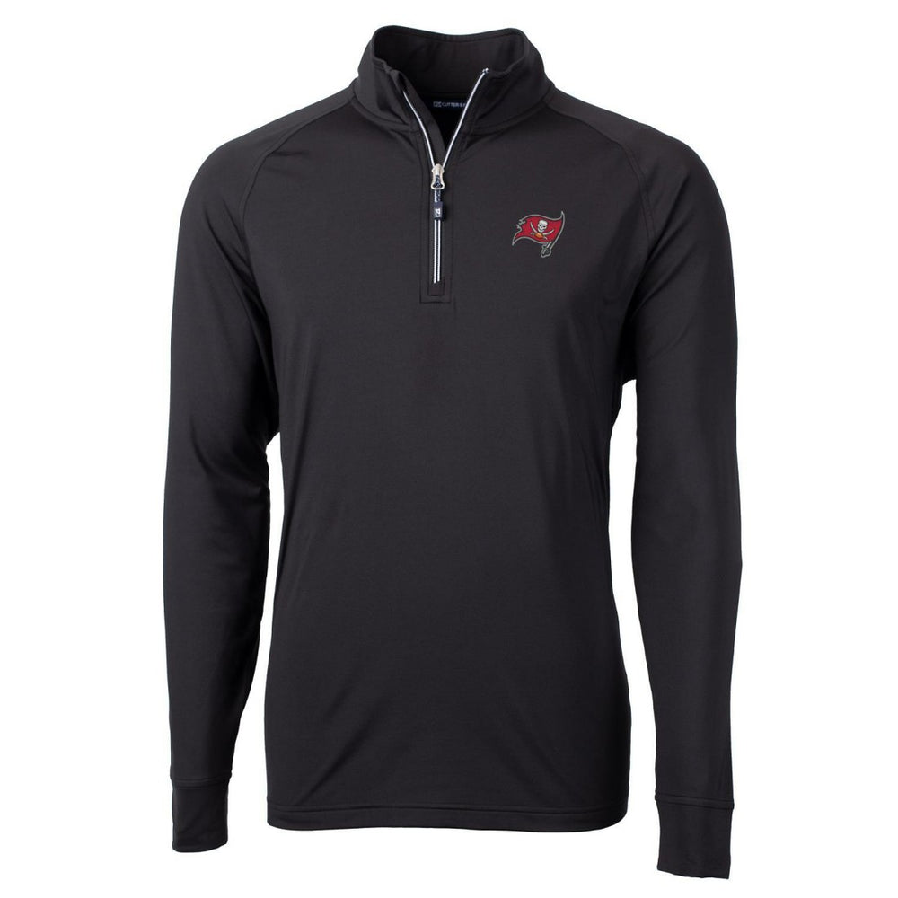 Tampa Bay Buccaneers Cutter & Buck Adapt Eco Knit Quarter-Zip Pullover Jacket Black | NFL