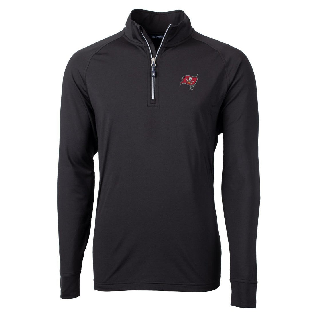 Tampa Bay Buccaneers Cutter & Buck Adapt Eco Knit Quarter-Zip Pullover Jacket Black | NFL