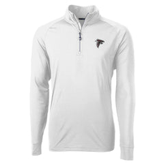 Atlanta Falcons Cutter & Buck Adapt Eco Knit Quarter-Zip Pullover Jacket White | NFL