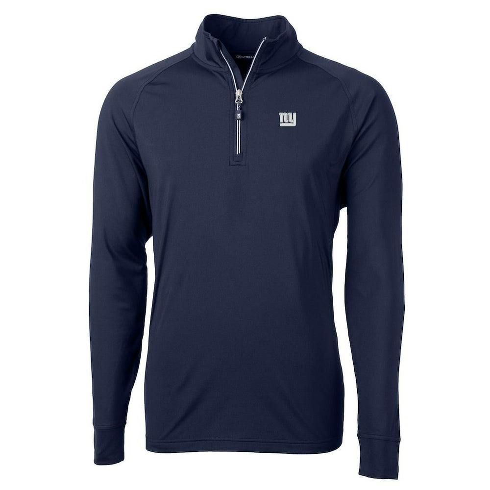 New York Giants Cutter & Buck Adapt Eco Knit Quarter-Zip Pullover Jacket Navy | NFL