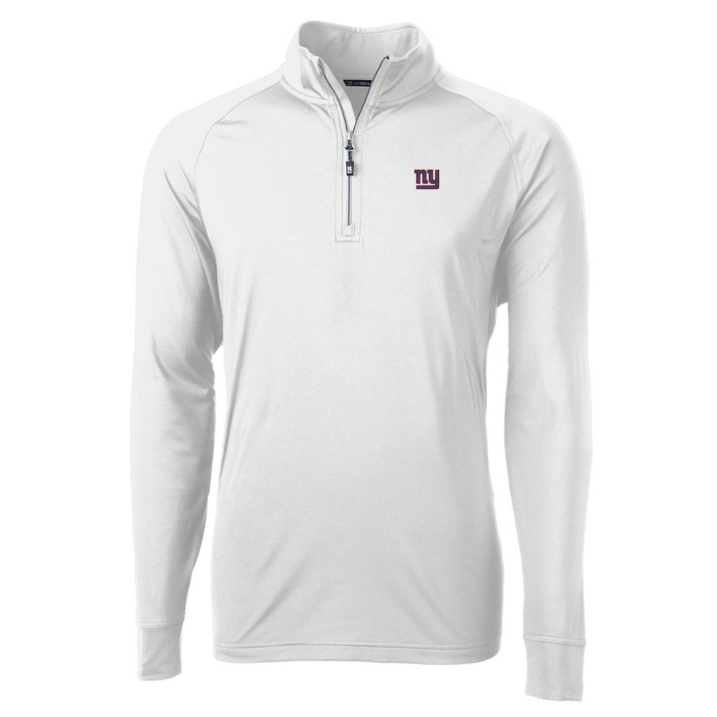 New York Giants Cutter & Buck Adapt Eco Knit Quarter-Zip Pullover Jacket White | NFL
