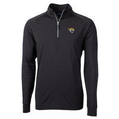Jacksonville Jaguars Cutter & Buck Adapt Eco Knit Quarter-Zip Pullover Jacket Black | NFL