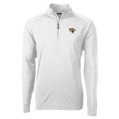 Jacksonville Jaguars Cutter & Buck Adapt Eco Knit Quarter-Zip Pullover Jacket White | NFL