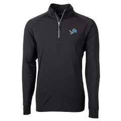 Detroit Lions Cutter & Buck Adapt Eco Knit Quarter-Zip Pullover Jacket Black | NFL