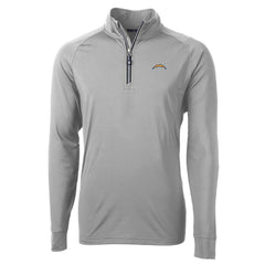 Los Angeles Chargers Cutter & Buck Adapt Eco Knit Quarter-Zip Pullover Jacket Gray | NFL