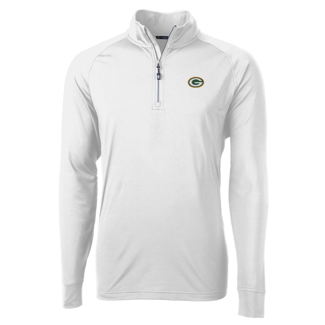 Green Bay Packers Cutter & Buck Adapt Eco Knit Quarter-Zip Pullover Jacket White | NFL