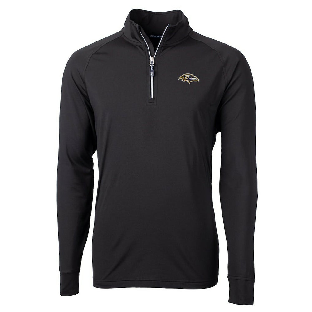 Baltimore Ravens Cutter & Buck Adapt Eco Knit Quarter-Zip Pullover Jacket Black | NFL