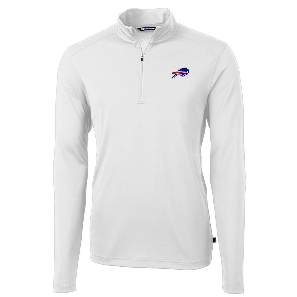 Buffalo Bills Cutter & Buck Virtue Eco Pique Recycled Quarter-Zip Pullover Jacket White | NFL