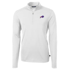 Buffalo Bills Cutter & Buck Virtue Eco Pique Recycled Quarter-Zip Pullover Jacket White | NFL