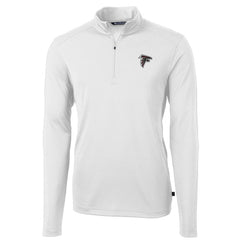 Atlanta Falcons Cutter & Buck Virtue Eco Pique Recycled Quarter-Zip Pullover Jacket White | NFL